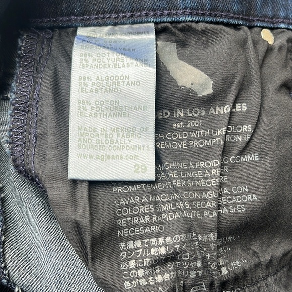 Adriano Goldschmied AG Farrah Crop Boot Mid Rise Japanese Denim Dark Wash 29 - Picture 8 of 8